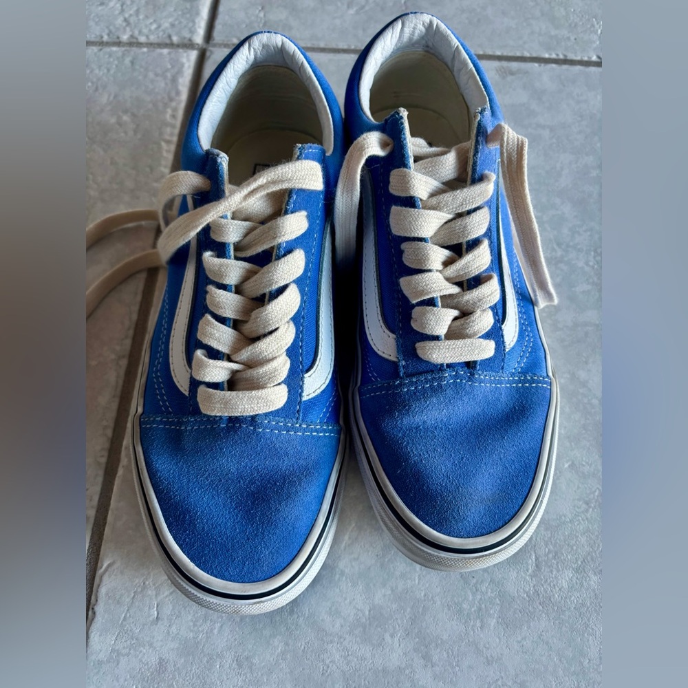 Vans Women’s Blue Suede Old Skool Sneakers - Classic Lace-Up